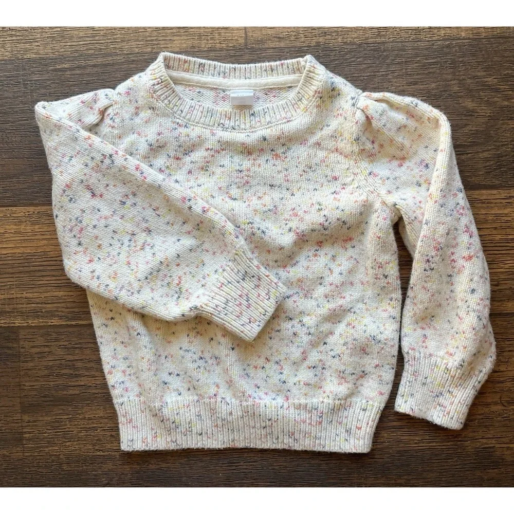 Kid's Baby Gap Sweater Multicolor Speckled 4 Toddler Prep School Winter Pullover
